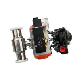 Pneumatic ball valve with accessories